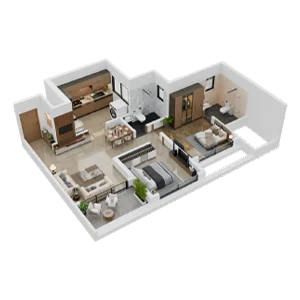 2 BHK Floor Plan