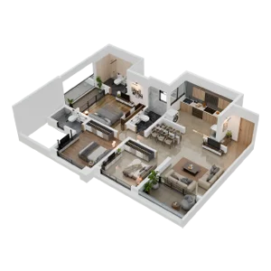 3 BHK Floor Plan